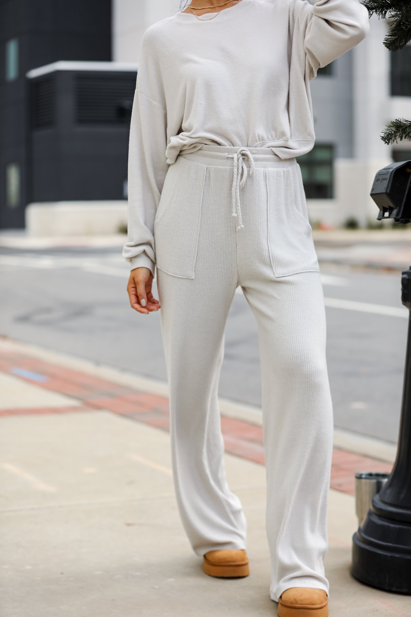 Homebody Brushed Ribbed Knit Lounge Pants CH18