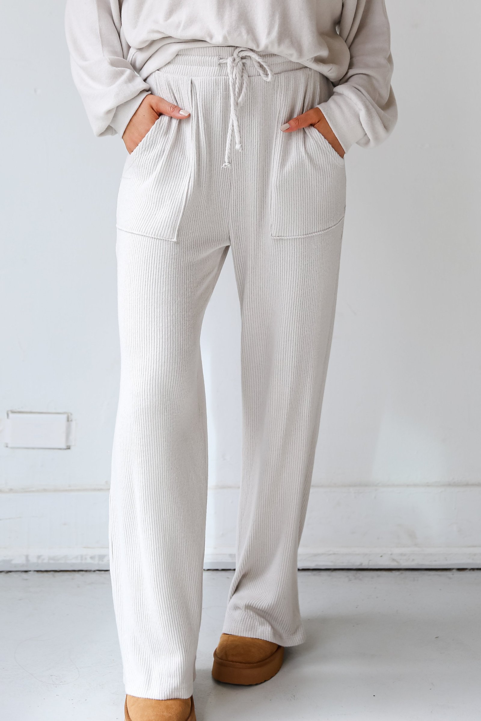 Homebody Brushed Ribbed Knit Lounge Pants CH18