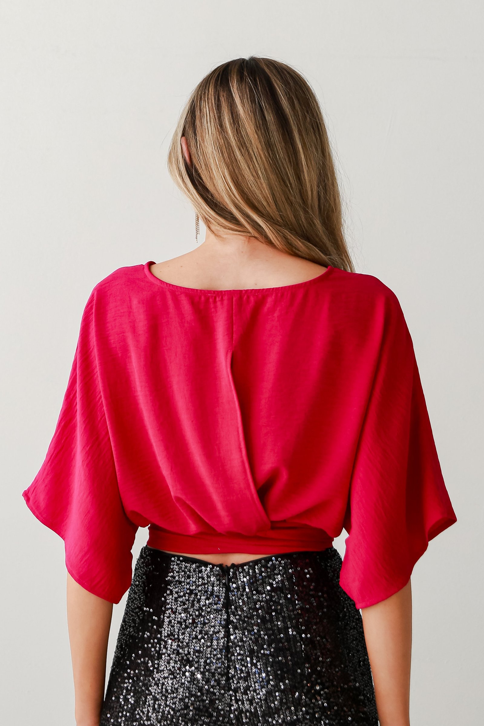 Luxe Designs Magenta Cropped Blouse CH10
