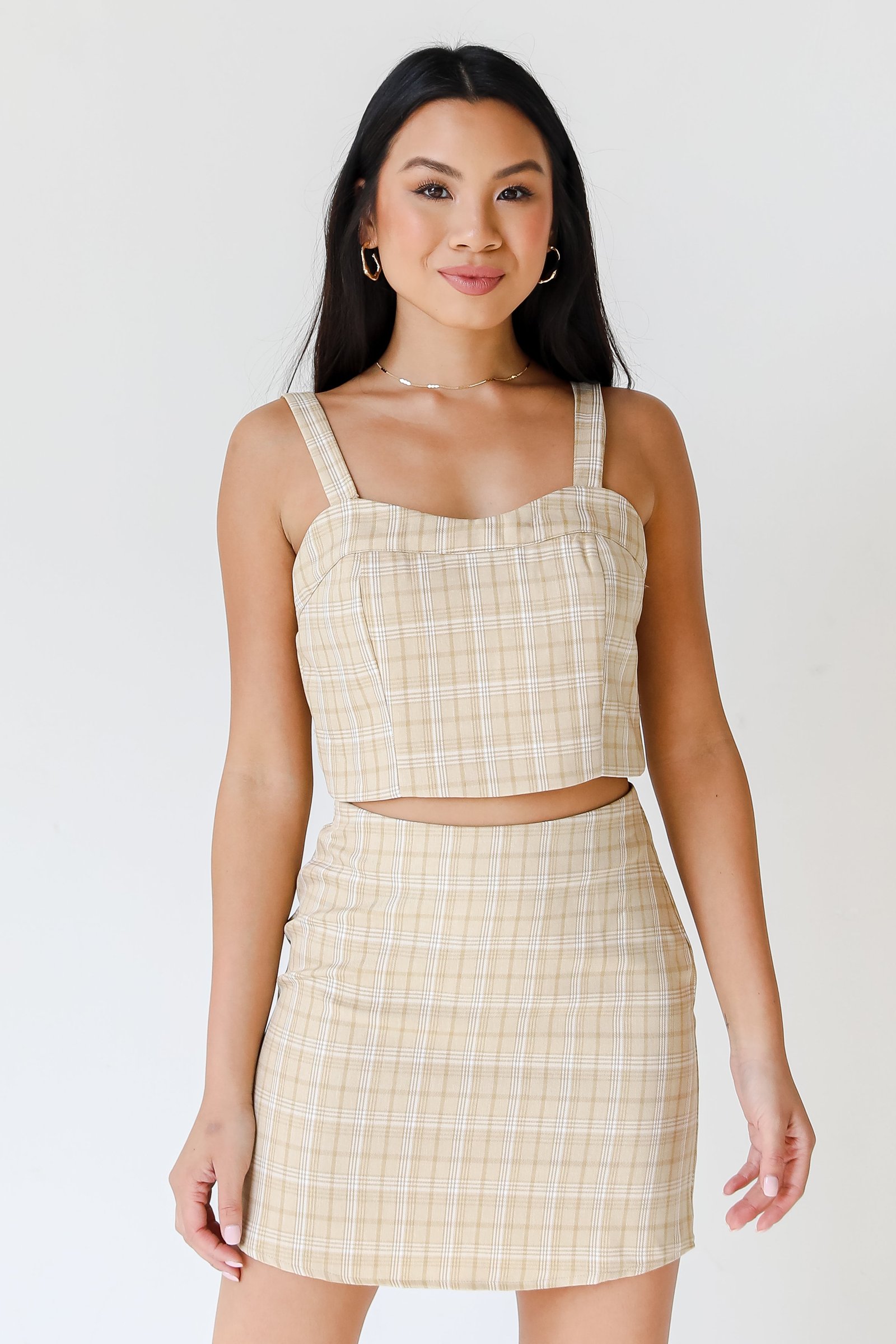 Preppy Perfection Plaid Crop Top CH16