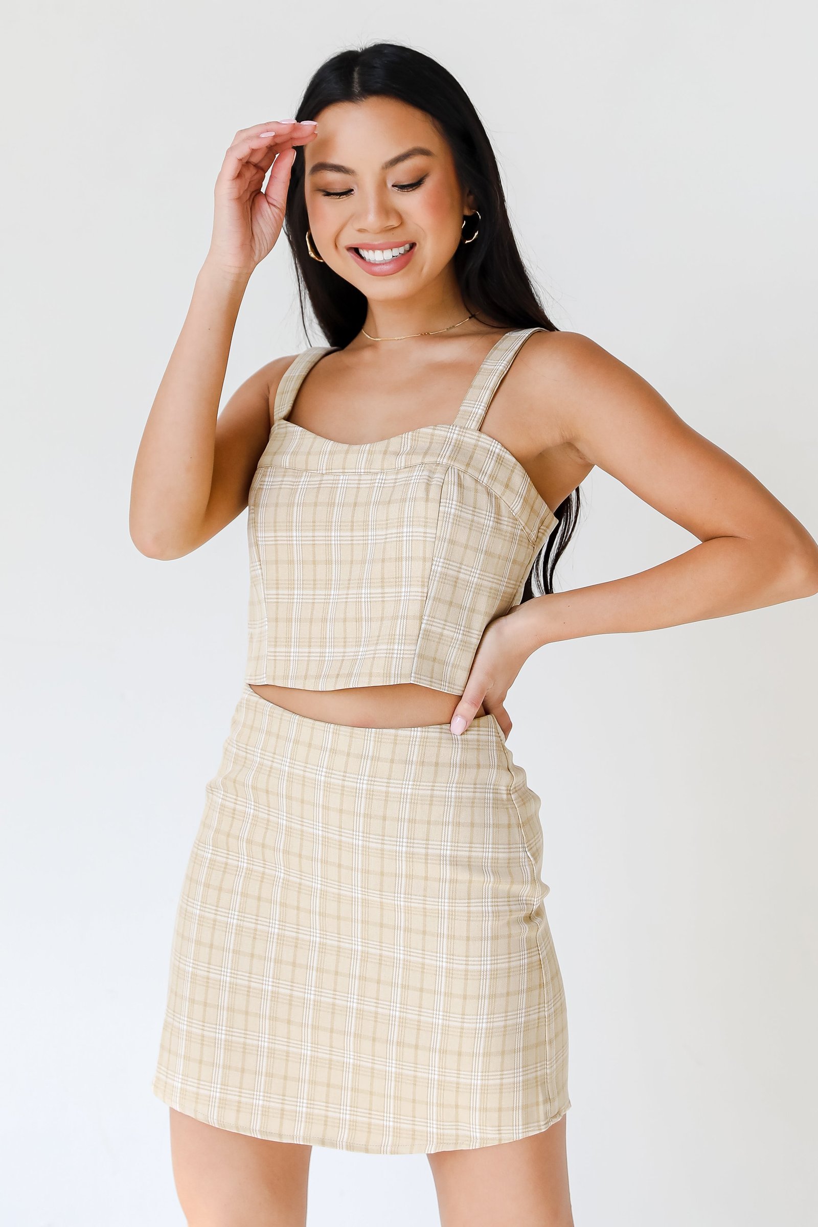 Preppy Perfection Plaid Crop Top CH16